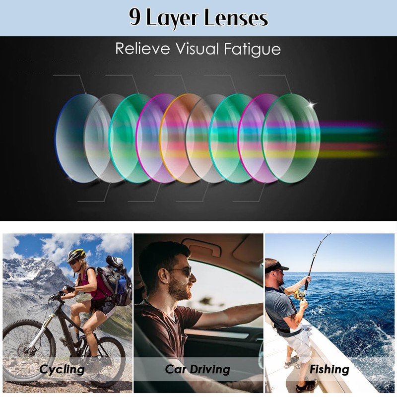 Gafas De Sol Con Clip Magnético Con 5 Clips Intercambiables