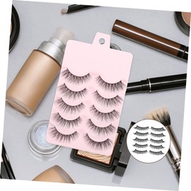 FOMIYES 2sets False Eyelashes for Women Handmade Natural Look Long Thick Safe Easy to Wear Makeup 5pair*2
