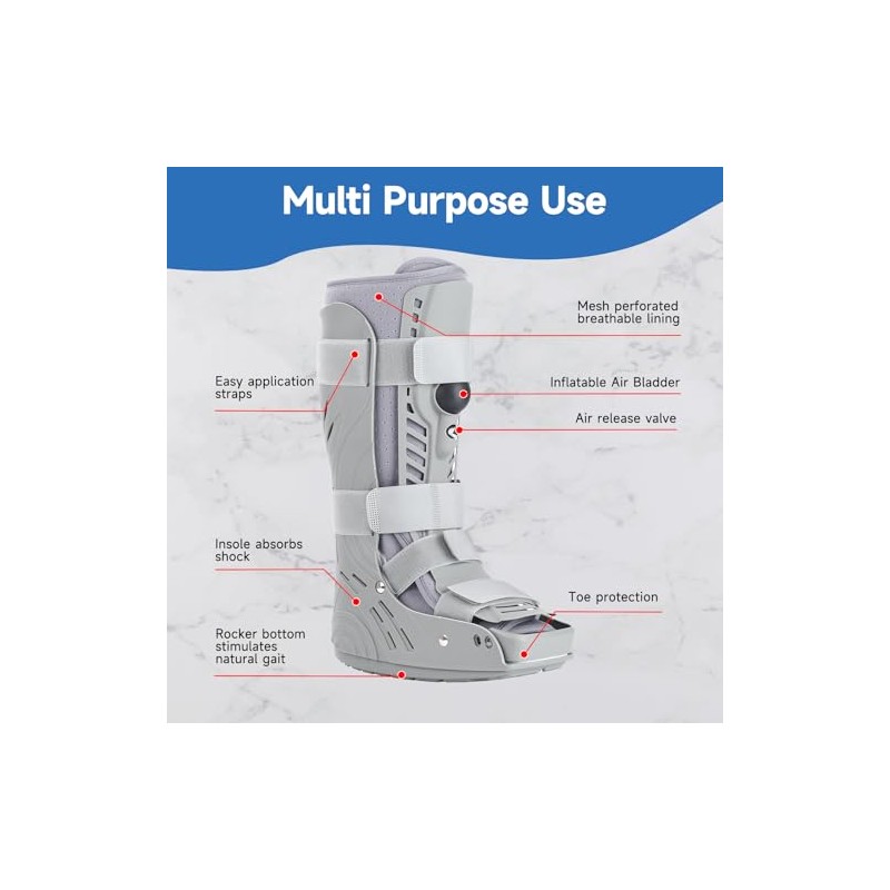 Tall Air Walker Boot, Inflatable Air Cam Walking Boot for