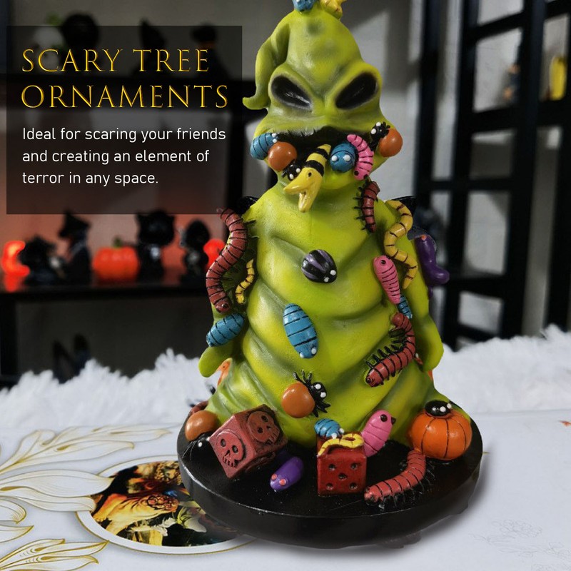 Scary Tree Ornaments Resin Ghost Festival Props Terrifying Ornament for