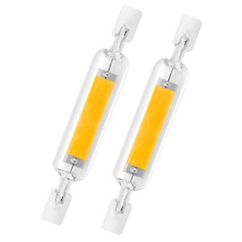 R7S LED Bulb 8W 78mm Double Ended COB Bulb 80W Halogen Equivalent Adjustable J Type R7s Floodlight Landscape Light for Home School Warehouse Ceiling Fan Natural White 4000K AC120V Not Dimmable 2 Pack