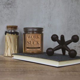 Work Will Suck Without You - Going Away Gifts for Coworkers, Boss, Best Friend, New Job Gifts, Coworker Leaving Gifts, Funny Candle for Women, Men, Work Bestie Gifts, Home Office, Friendship Candle