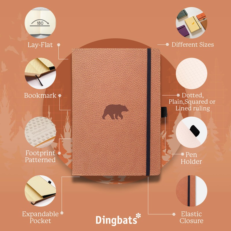 Dingbats* - Wildlife Lined Extra Large A4 Notebook - PU