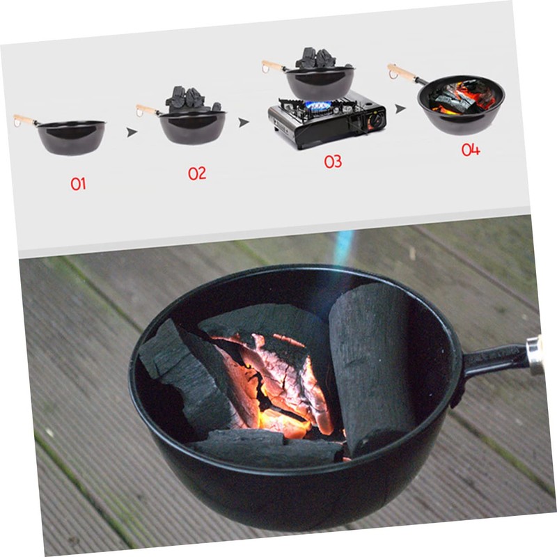 FUNOMOCYA Portable Charcoal Burner with Handle Easy to Use Charcoal