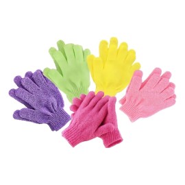 Guantes Exfoliantes De Baño Para Cuerpo, 5 Pares