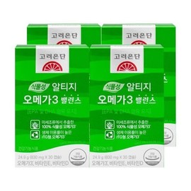Goryeo Eundan [Half Club] Korea Eundan Vegetable Altige Omega 3 Balance x 4/ DY 830mg x 30 capsules / [하프클럽]고려은단 식물성 알티지 오메가3 밸런스 X 4개/ DY 830mg X 30캡슐