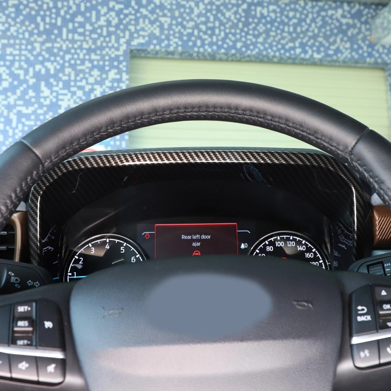 car-attention Carbon ABS Dashboard Instrument Panel Frame Trim Cover For