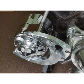 CNCRSR Small Block Chevy Alternator & Power Steering Brackets Combo Long Pump SBC 350