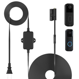 UYODM 20Ft/6m Charging Cable Power Adapter for Blink Video Doorbell-2nd Gen (2025 Release), Upgraded Version Doorbell Transformer with IP67 Weatherproof Power Cable Black