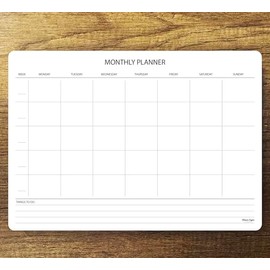 Undated Monthly Planner Notepad,Desk Calendar for Organizing&Scheduling Tasks-Productivity Tracker,Goals,Notes&To-Do Lists–A4 Size (8,3"X11,7")Premium Thick Paper with Cardboard Back Support 50 Sheets