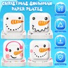 Mimorou 80 Pcs 7 Inch Snowman Dessert Paper Plates Cute