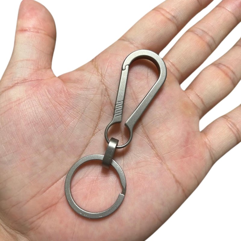 [Belfore] [Made of TC4 Titanium Alloy] Carabiner Keychain, Lightweight, Strong,