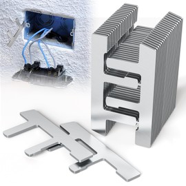 WooFog Switch Box Straps on Electrical Outlet Repair, Electrical Box F Clips for Loose Outlet Fix, Switch Box Support Clip -20 Pcs