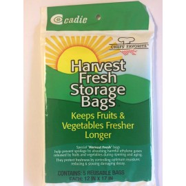 CADIE HARVEST FRESH STORAGE BAGS by CADIE 3 Pack(15 Reusable Bags)