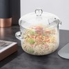Cabilock Glass Simmer Pot With Lid: 1.5L/52oz Glass Soup Pot