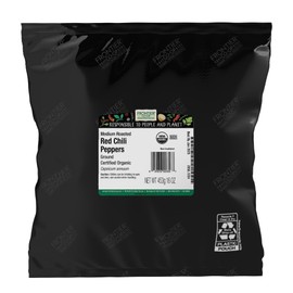 Frontier Co-op Organic Chili Powder, 1 lb Bulk Bag - Medium Roasted Red Chili Powder - Kosher, Non-Irradiated - Ground Capsicum Annuum for Cooking, Seasoning, Custom Spice Blends