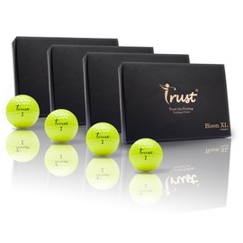 Trust Golf Ball Bison XL, K8 Reactive Core, Urethane Cover, High Compression for Long Game Players, Yellow (4 Dozen / 48 Balls)