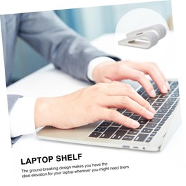 KICHOUSE Adjustable Laptop Stand Riser Holder 4pcs Plastic Laptop Cooling Rack for Desk