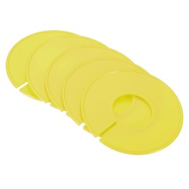 PATIKIL Clothes Dividers, 12 Pack Closet Clothing Rack Size Dividers Blank Labels Sorting Round Separator for Closet, Yellow