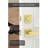 goldenwarm Front Door Handle and Deadbolt Set, Gold Exterior Door