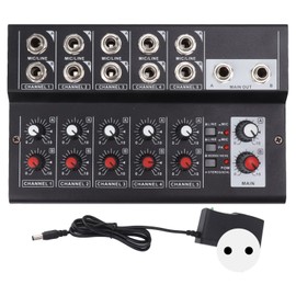 MIX5210 Sound Mixer Digital Mixer 10 Channel Compact Studio Mixer Keyboards Mixer for Home Studio Recording 100‑240V EU Plug