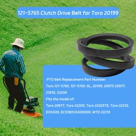 121-5765 Drive Belt 1/2" x 30.1" Replacement for Toro 121-5765 20199 20975 20976 20977 20978 21199 Turfmaster 30" Lawn Mower PTO Belt