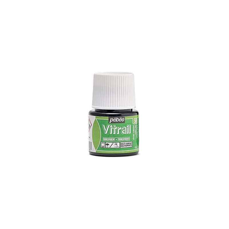 Pebeo 050058 Vitrail 45 ml Vivid Green, 45 ml