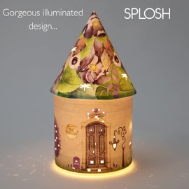 Splosh Light Up Fairy House - Peace, Love, Joy mini light up house for kids and baby's. Natural and subtle LED lighting to brighten up darker rooms and shine light for Kids.