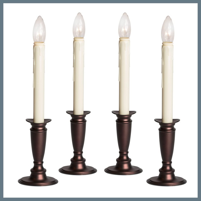 Celestial Lights Set of 4 Battery Operated Window Candles with