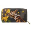 Belidome Sunflower Giraffe Wallet Purse for Women Ladies PU Leather