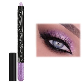 Eyeshadow Pen, Shimmer Cream Eyeshadow Pen, Glitter Eyeshadow Pencil for Highlighter Waterproof Eye Shadow Stick Long Lasting,Blendable Pearlescent Eyeliner Pen Create Eye Makeup(12 Pearly Purple)