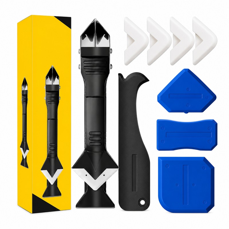 9-Piece Caulking Tool Kit for Seam Repair – Silicone Scrapers
