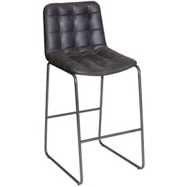Steve Silver Furniture Westover Barstool, Charcoal Leatherette, 30-Inch High Seat, Upholstered Design, Island Dining, Counter Stool, Steel Base, Footrest, 18.5" D x 20.5" W x 41.1" H, Black
