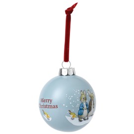 Beatrix Potter Peter & Benjamin's Snowball Fight Bauble