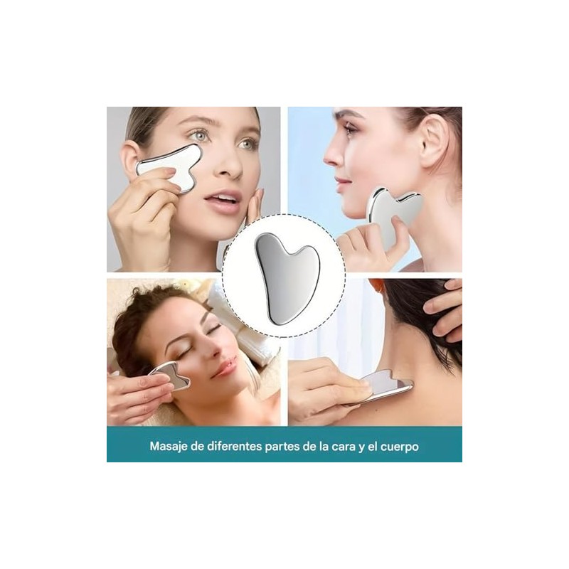 Herramienta Gua Sha De Acero Inoxidable | Reductor De Papada
