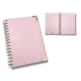 Spiral Notebooks, Cute Journal For Women, A5, Lined Notebook, Hardcover, 222 Pages, For School, Meeting Notebook For Work, Journals For Writing Goals And Dreams, Notebook Pink, Note Book.