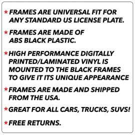 Cobra Kai Strike First Hard No Mercy Karate Kid SUV License Plate Frame NEW