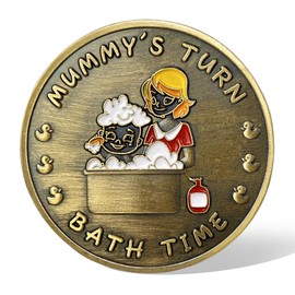 New Parent Decision Coin Bath Time Decision Coin Funny First Time Pregnancy Gift for New Moms Dads Cute New Baby Gifts Gender Reveal and Shower Gifts for Dad Mom Double-Sided Flip Coin