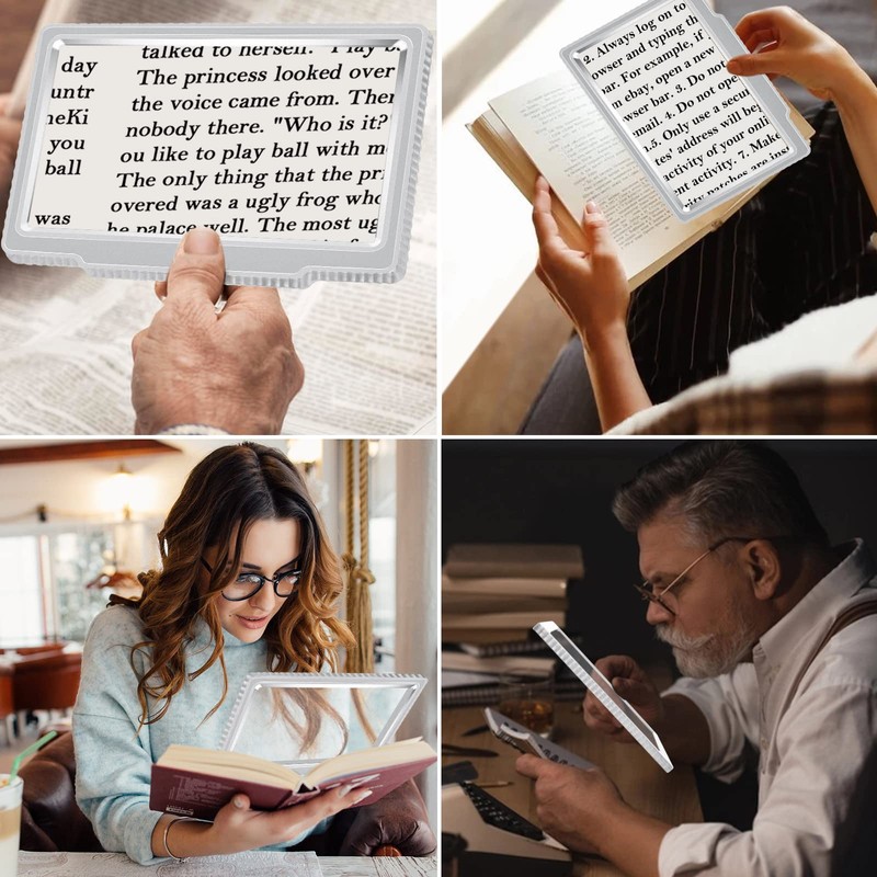 5X Silver Magnifying Glass for Reading