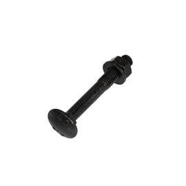 Blackline Carriage Bolts with Hex Nuts and Washers M8 x 70 mm Black Pack of 5