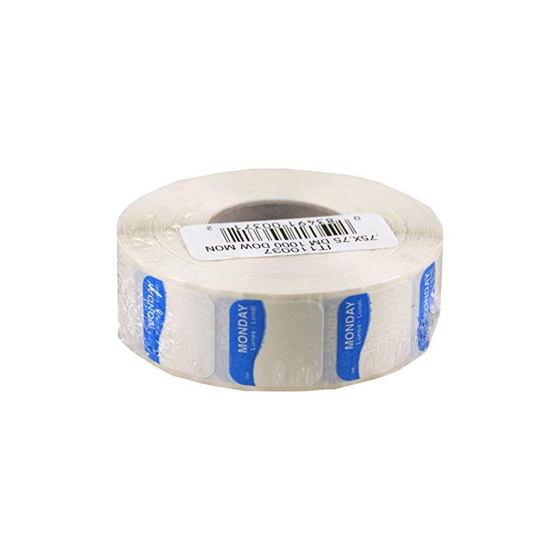 DayMark Day of the Week Dissolvable Label, Monday, 3/4" x