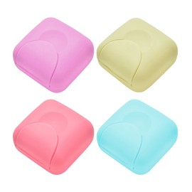 Cnrose Set of 4 Travel Soap Case Box Travel Plastic Soap Container Travel Soap Box Travel Plastic Soap Dishes Soap Container with Lid for Camping, Hiking, Home, Bathroom, Travel