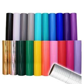 VViViD Deco65 12" x 5ft Multi-Color Adhesive Craft Vinyl Bundle Including 12" x 24" Transfer Paper Roll for Cricut, Silhouette & Cameo (30 roll Bundle)