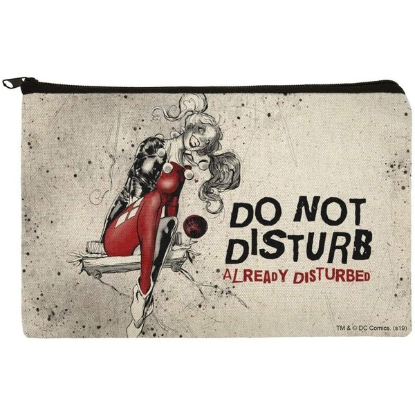 Harley Quinn Already Disturbed Makeup Cosmetic Bag Organizer Pouch