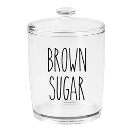 Light Brown - Brown Sugar Vinyl Decal - Skinny Farmhouse Style for Kitchen Organization - 4w x 5.5h inches - Die Cut Sticker
