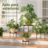 Base para Macetas de Metal 5 Piezas, Soporte para Plantas