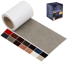 ILOFRI 3x60 Inch Smooth Leather Repair Patch Tape for Car Seat, Self Adhesive Leather and Vinyl Repair Patch Kit for Furniture, Couches, Upholstery, Interior, Boat Seat, Sofa - Light Gray 2