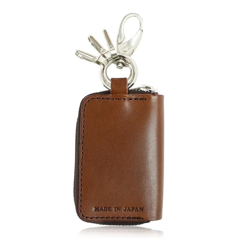 Edwin Men's Key Case, Tochigi Leather, Smart Key, Cowhide Leather,