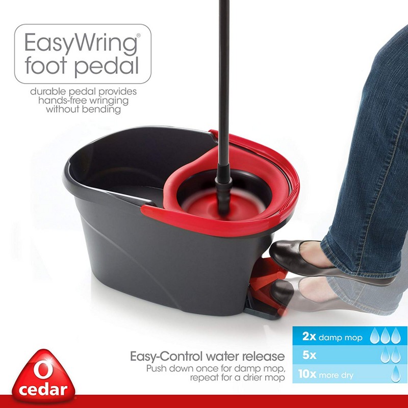 O-Cedar EasyWring Microfiber Spin Mop and Bucket Floor Cleaning System