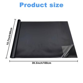 Rainmae 15.7" x 39.3" Aquarium Background, Premium Static Cling Black Fish Tank Background, Fish Backdrop for Aquarium Wallpaper, Vinyl Aquarium Poster Background